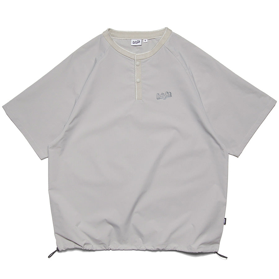 HAIGHT RELAXING SNAP Tee ライトグレー ドローコード調整シルエット