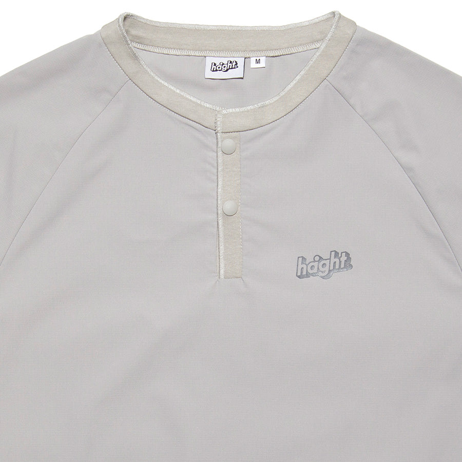 HAIGHT RELAXING SNAP Tee ライトグレー ヘンリーネック詳細
