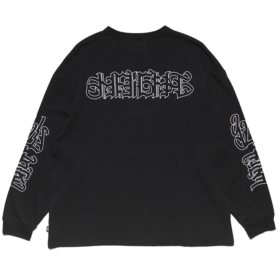 HAIGHT 仙臺 L/S TEE BLACK STORE 別注 ロングスリーブTシャツ ブラック フロント上部 左胸ワンポイントプリント HTBS-261002