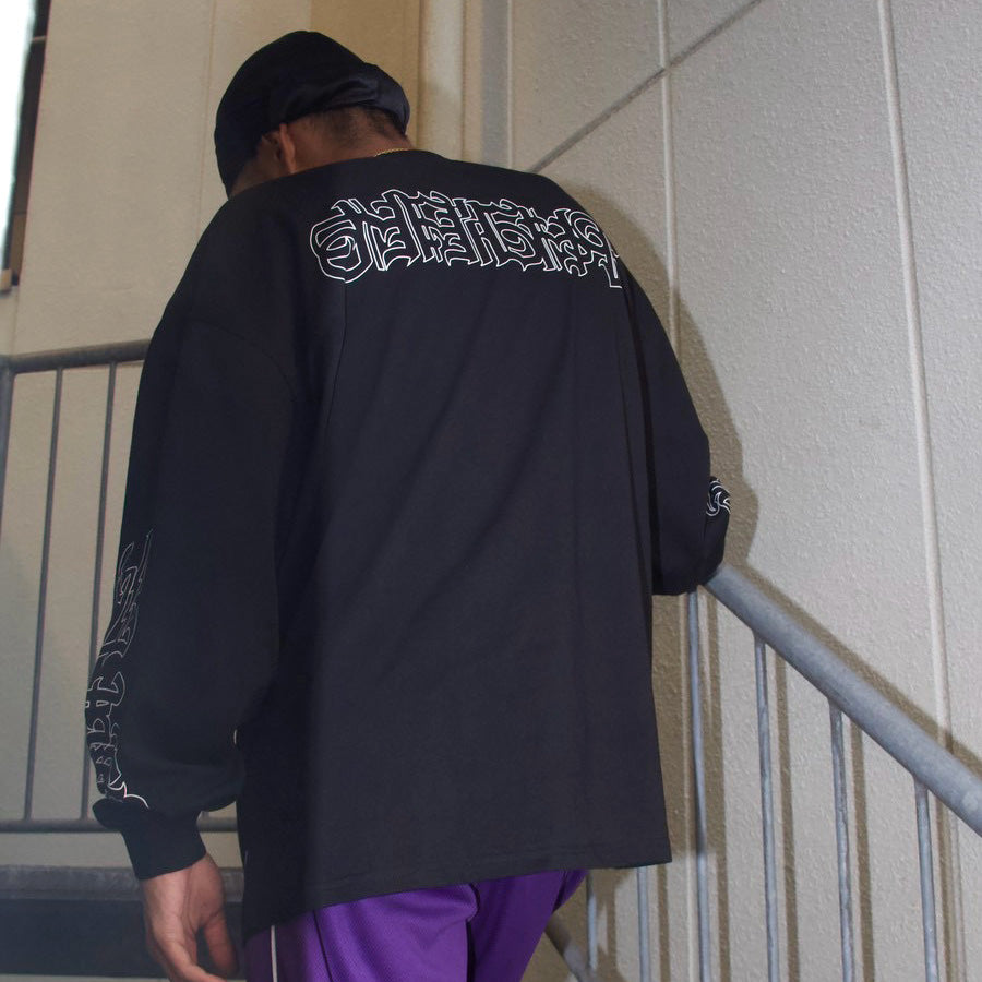 HAIGHT 仙臺 L/S TEE BLACK STORE 別注 ロングスリーブTシャツ ブラック モデル着用 背面 HTBS-261002