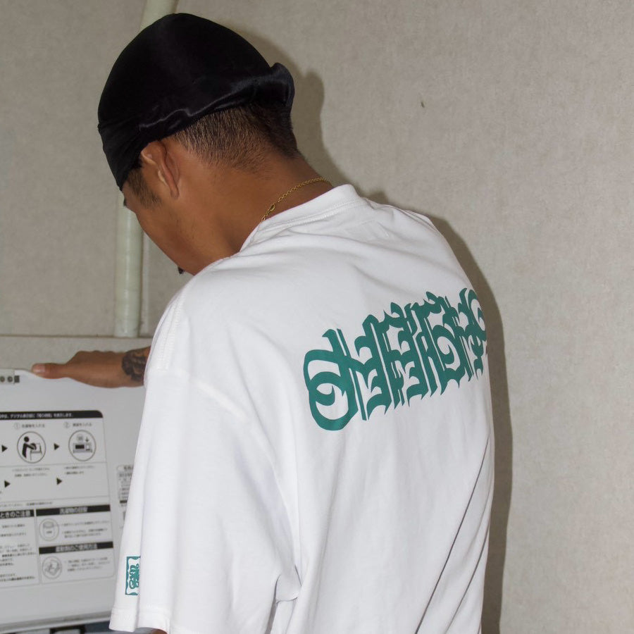 HAIGHT 仙臺 S/S TEE BLACK STORE 別注Tシャツ ホワイト モデル着用 背面 HTBS-261001