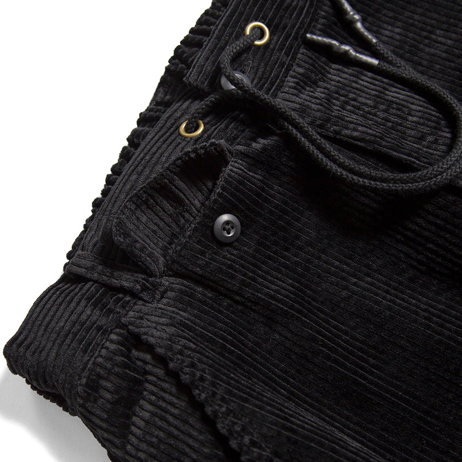 HAIGHT STRAIGHT CORDUROY PANTS コーデュロイパンツ ブラック フロントボタン付きポケット詳細 HTAW-265003