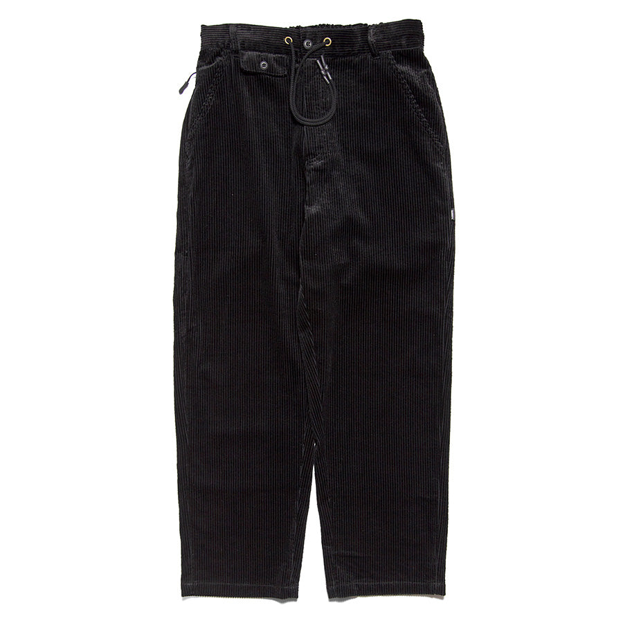 HAIGHT STRAIGHT CORDUROY PANTS コーデュロイパンツ ブラック 平置き 正面 HTAW-265003