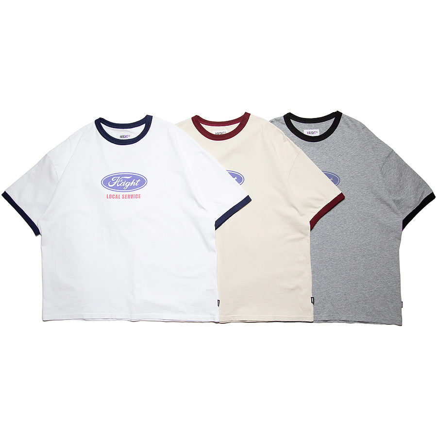 HAIGHT リンガーTシャツ 3色展開 ホワイト ナチュラル グレー