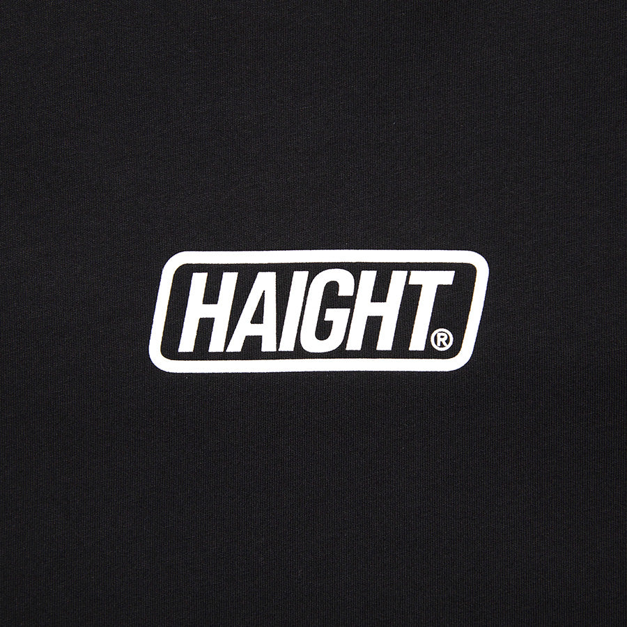 HAIGHT Tシャツ ブラック ロゴアップ