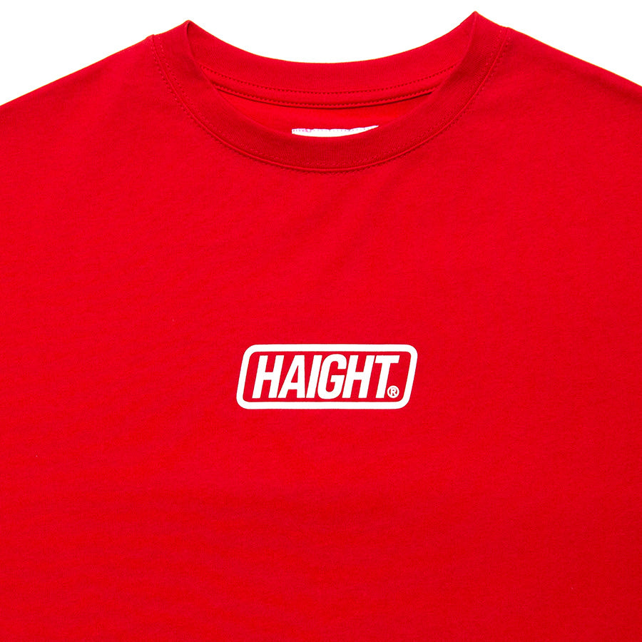 HAIGHT Tシャツ レッド 上部ディテール