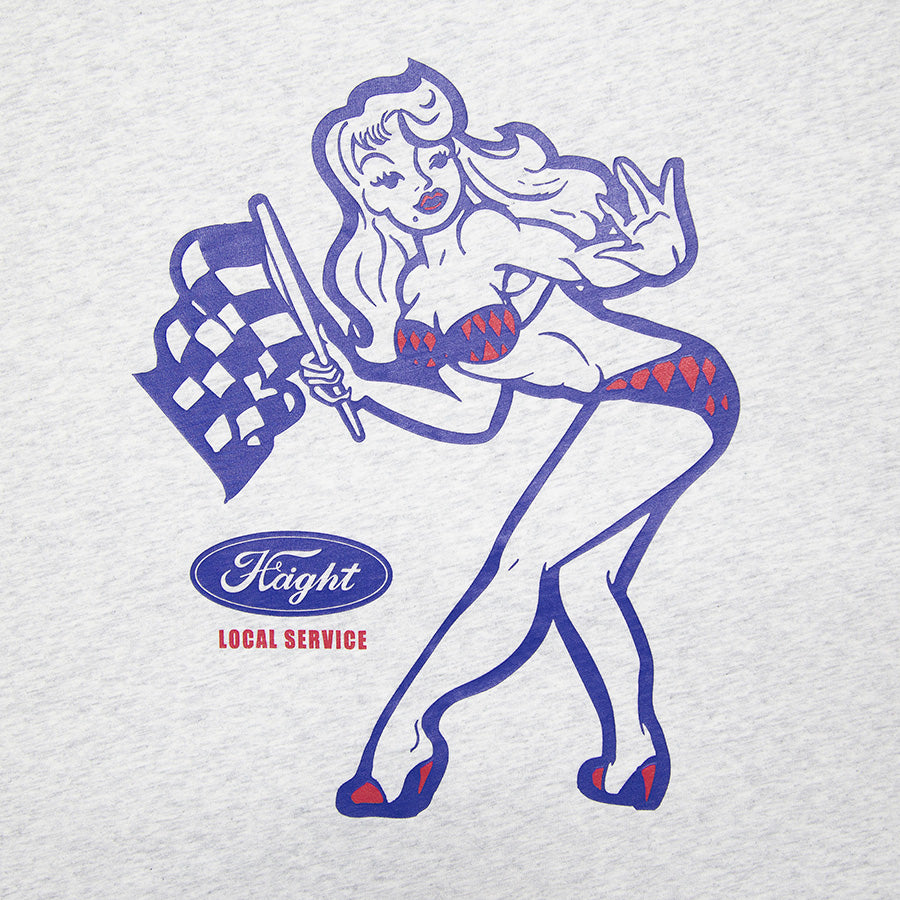 HAIGHT Tシャツ アッシュ バックプリント
