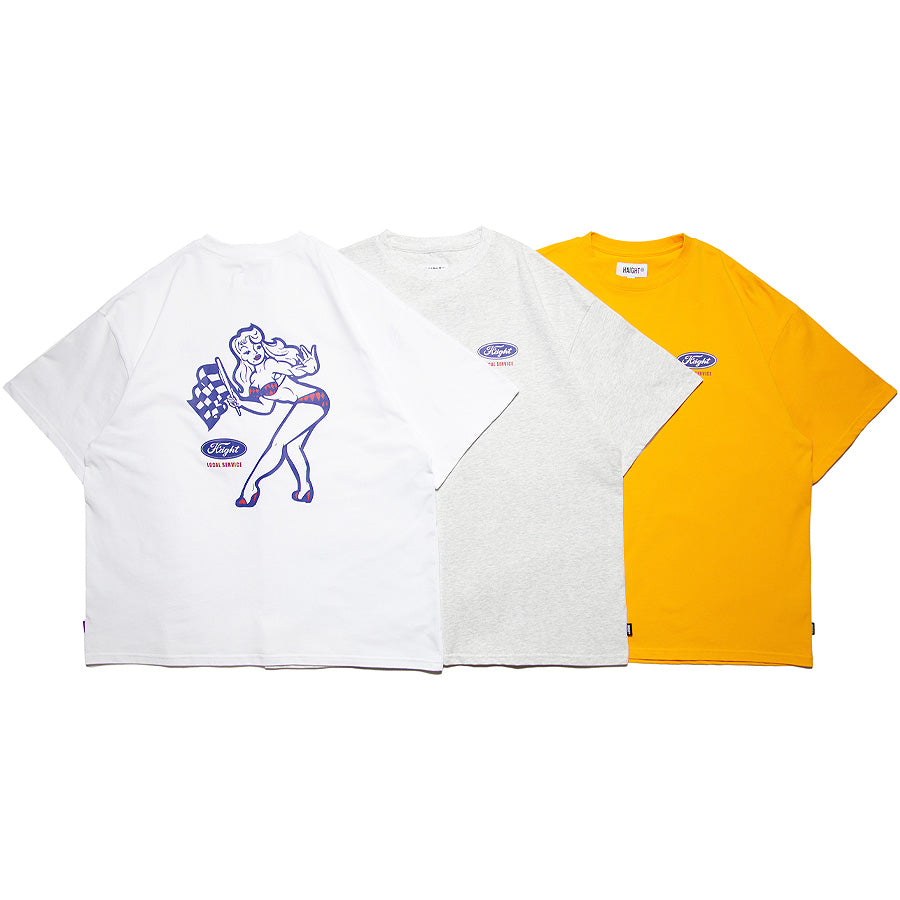 HAIGHT Tシャツ 3色展開 ホワイト アッシュ ゴールド