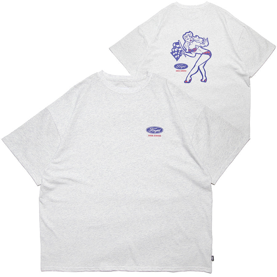 HAIGHT Tシャツ アッシュ 正面 背面 グラフィック