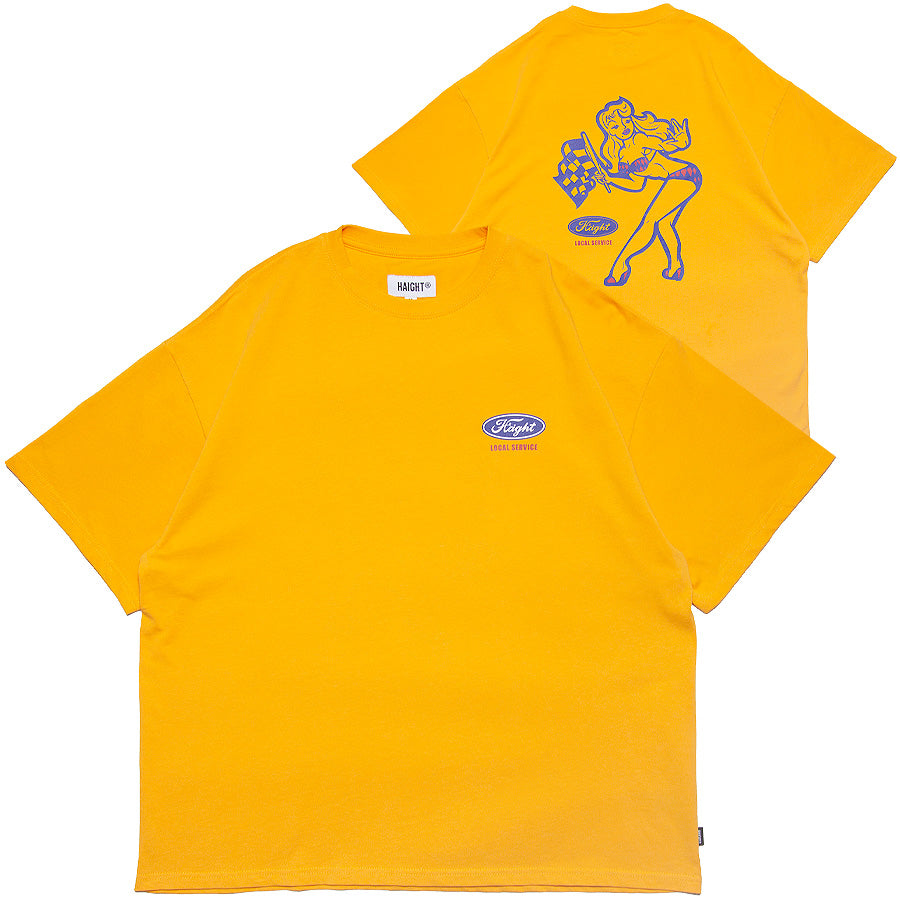 HAIGHT Tシャツ ゴールド 正面 背面 グラフィック