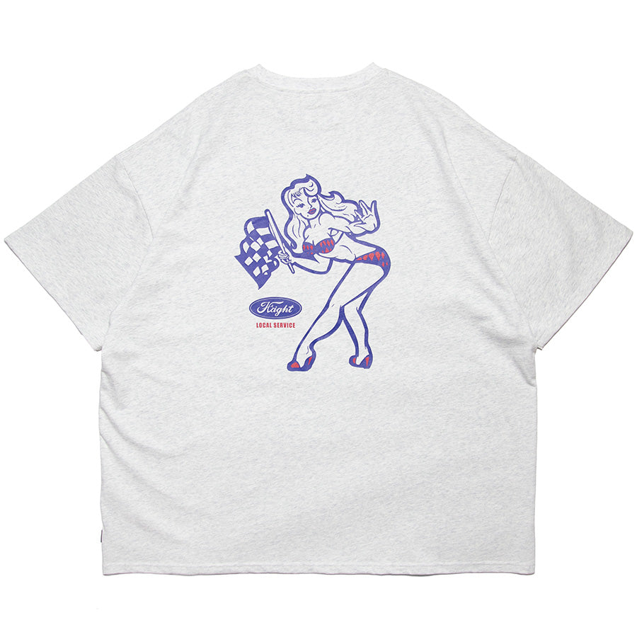 HAIGHT Tシャツ アッシュ 背面 プリント
