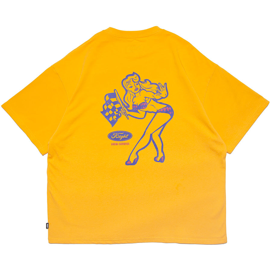 HAIGHT Tシャツ ゴールド 背面 プリント