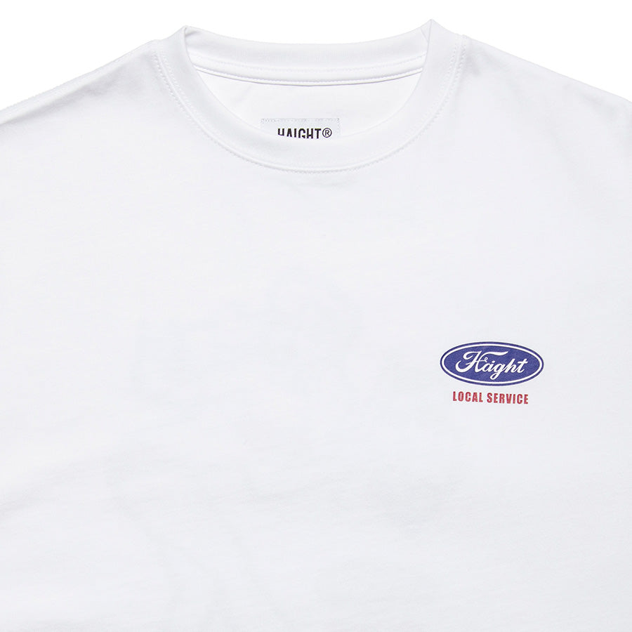 HAIGHT Tシャツ ホワイト 上部ディテール