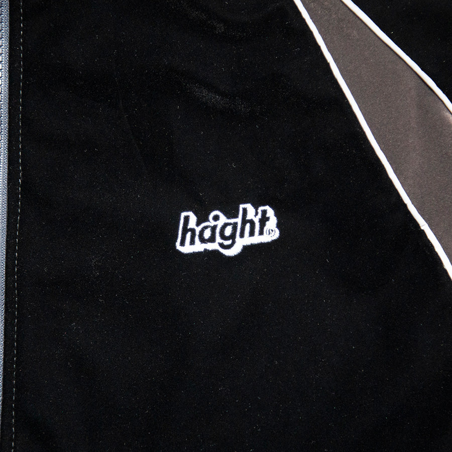 HAIGHT VELOUR TRACK JACKET ベロア トラックジャケット ブラック 左胸ワンポイントロゴ刺繍 HTAW-262005