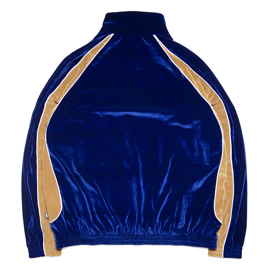 HAIGHT VELOUR TRACK JACKET ベロア トラックジャケット ネイビー 背面 平置き HTAW-262005