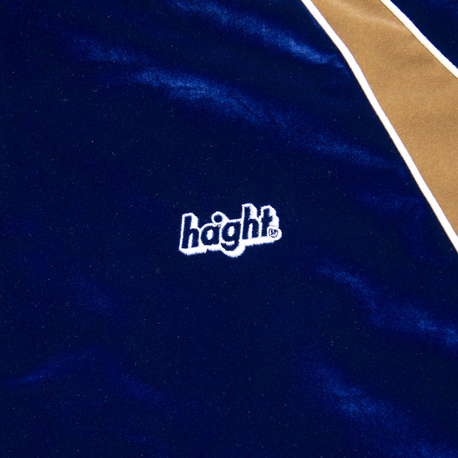 HAIGHT VELOUR TRACK JACKET ベロア トラックジャケット ネイビー 左胸ワンポイントロゴ刺繍 HTAW-262005