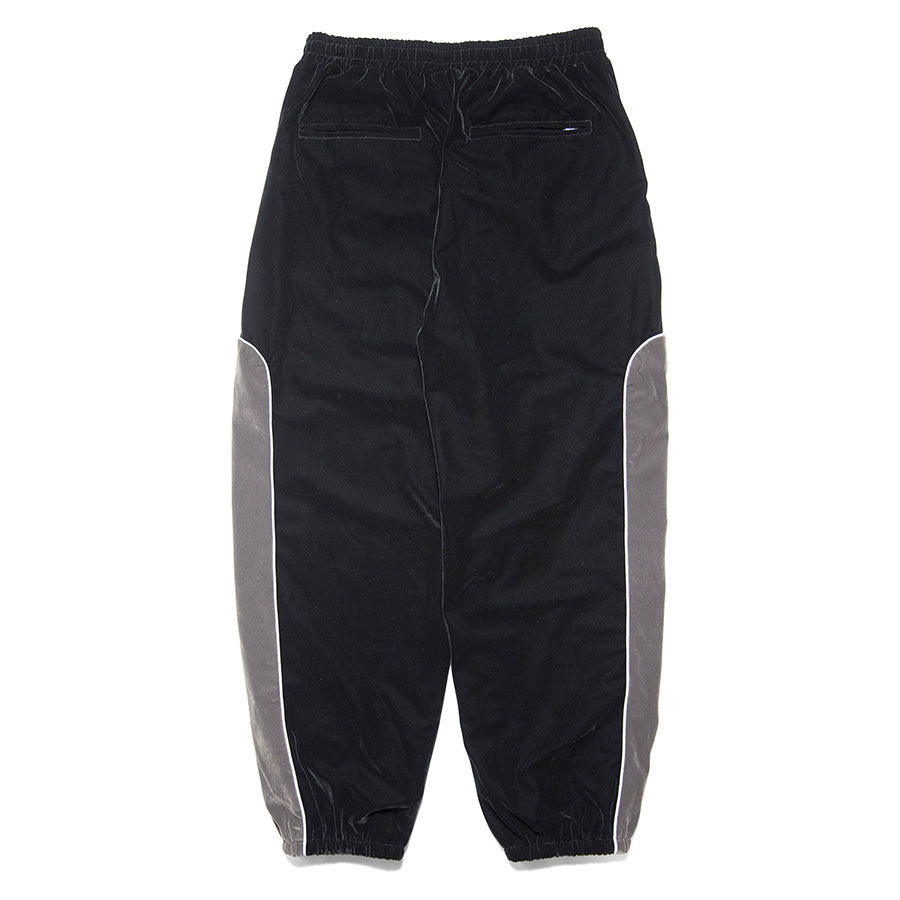 HAIGHT VELOUR TRACK PANTS ベロア トラックパンツ ブラック 背面 平置き HTAW-265002