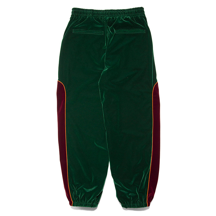 HAIGHT VELOUR TRACK PANTS ベロア トラックパンツ グリーン 背面 平置き HTAW-265002