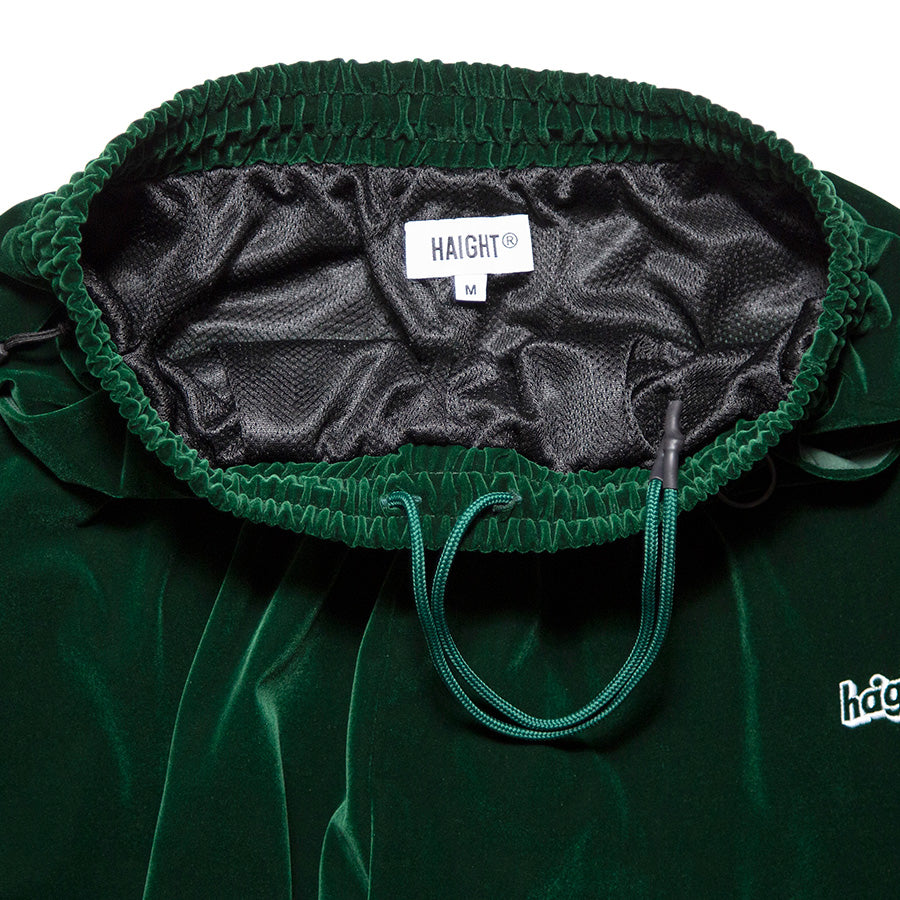 HAIGHT VELOUR TRACK PANTS ベロア トラックパンツ グリーン ウエストゴム 調節用紐詳細 HTAW-265002