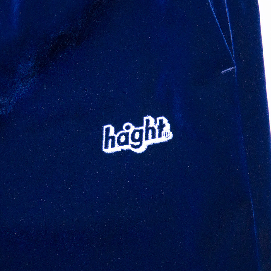 HAIGHT VELOUR TRACK PANTS ベロア トラックパンツ ネイビー ワンポイントロゴ刺繍 HTAW-265002