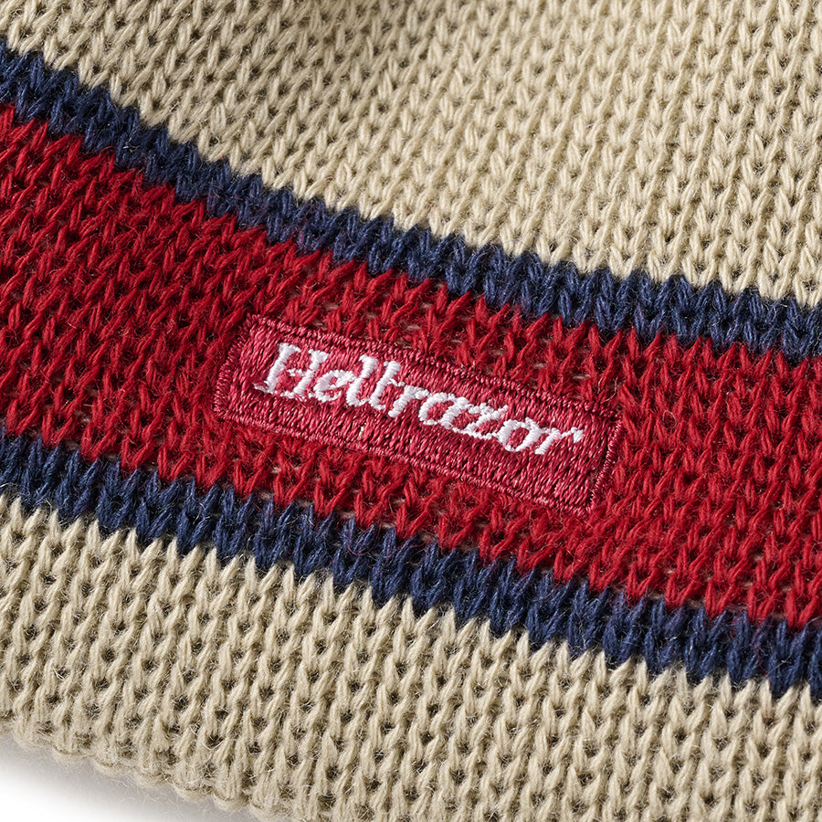 HELLRAZOR BAND BEANIE ビーニー ベージュ ロゴ刺繍 01126AW0605