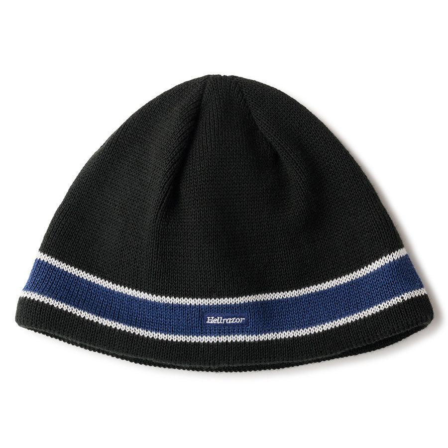 HELLRAZOR BAND BEANIE ビーニー ブラック 正面 平置き 01126AW0605
