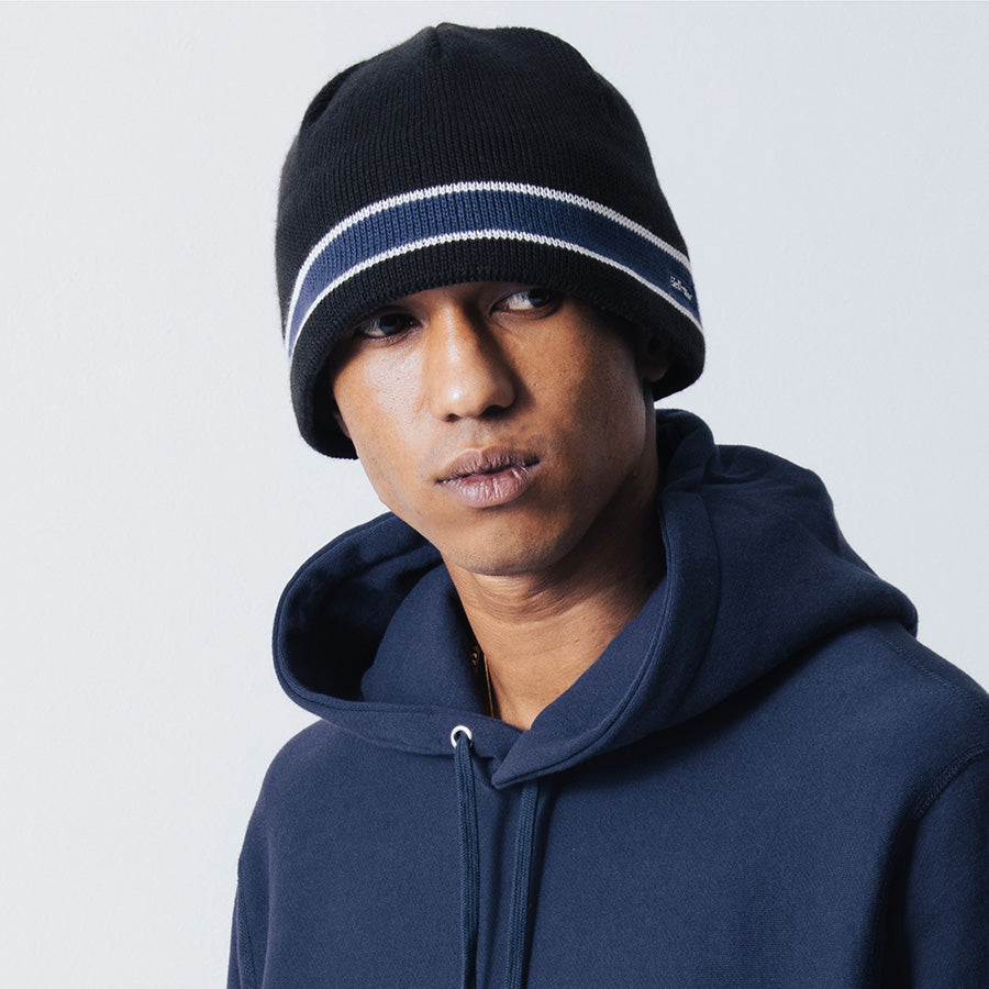 HELLRAZOR BAND BEANIE ビーニー ブラック モデル着用 01126AW0605