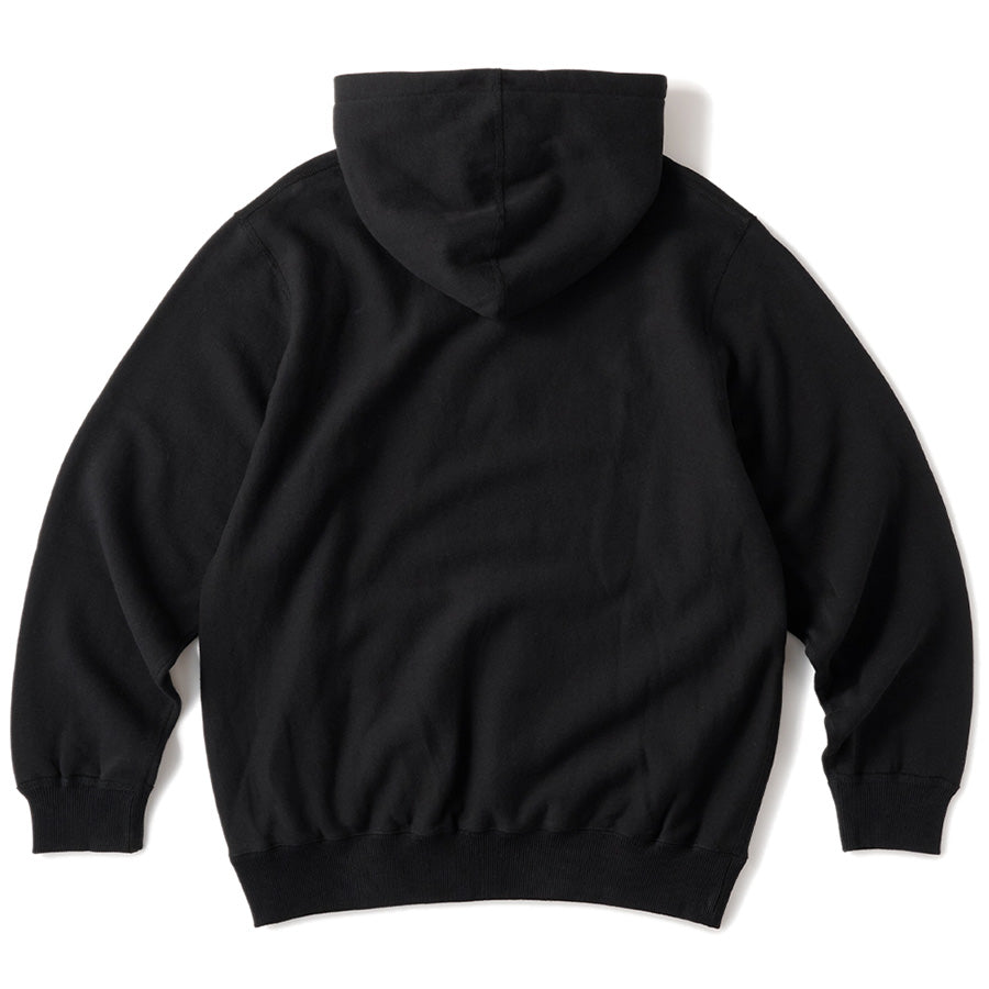 HELLRAZOR EXPANSION PULLOVER HOODIE スウェット パーカー ブラック 正面 平置き 別カット 01126AW0208