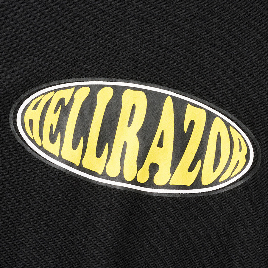 HELLRAZOR EXPANSION PULLOVER HOODIE スウェット パーカー ブラック フロント EXPANSION ロゴプリント 01126AW0208
