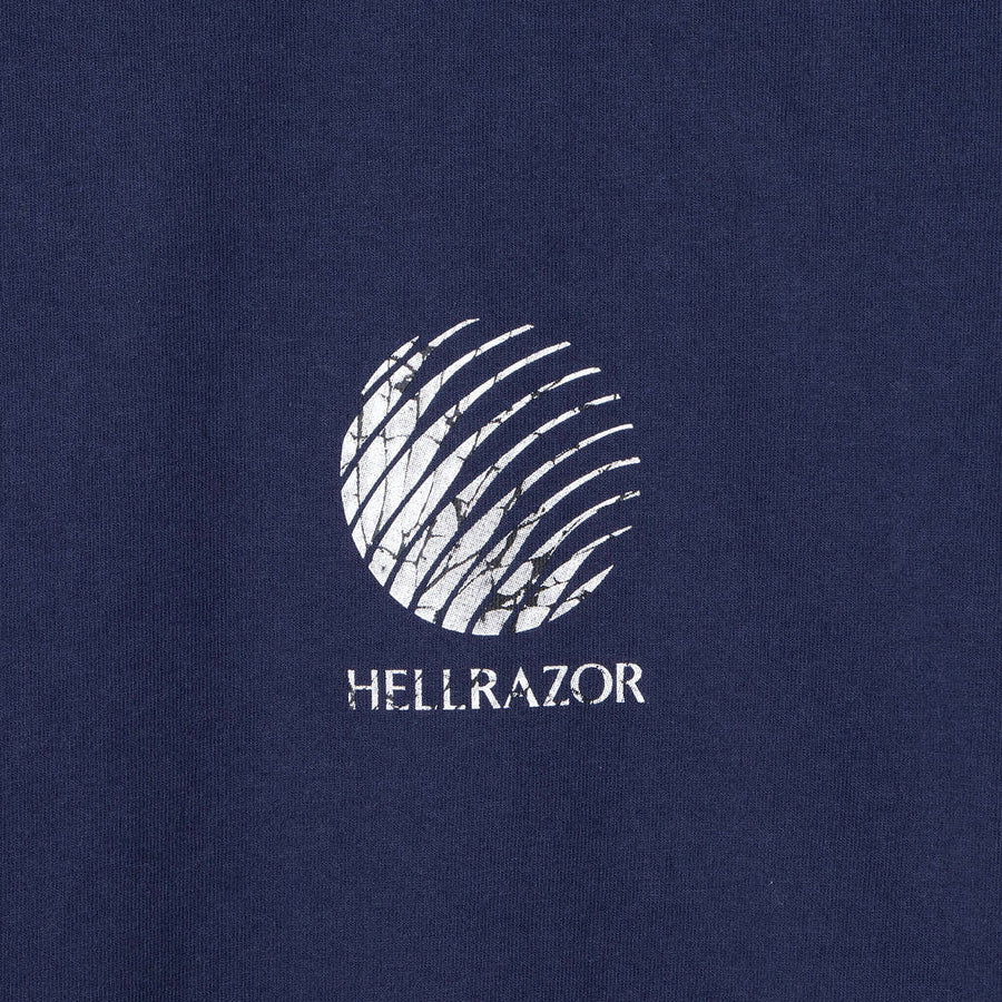 HELLRAZOR ロゴプリント ネイビーブルー ディテール