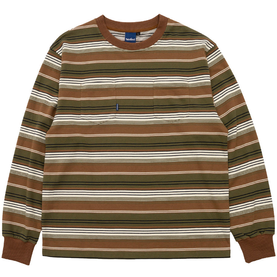INTERBREED ( インターブリード ) French Terry Striped L/S Tee ボーダー ロングスリーブTシャツ
