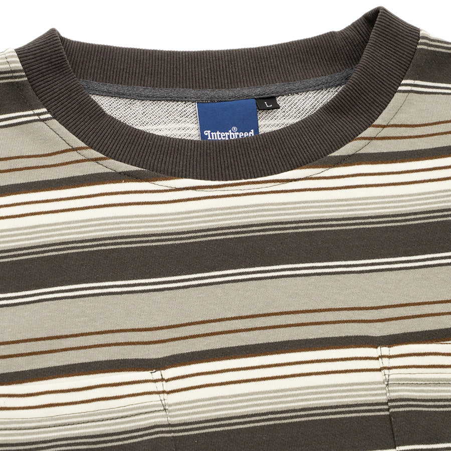 INTERBREED ( インターブリード ) French Terry Striped L/S Tee ボーダー ロングスリーブTシャツ