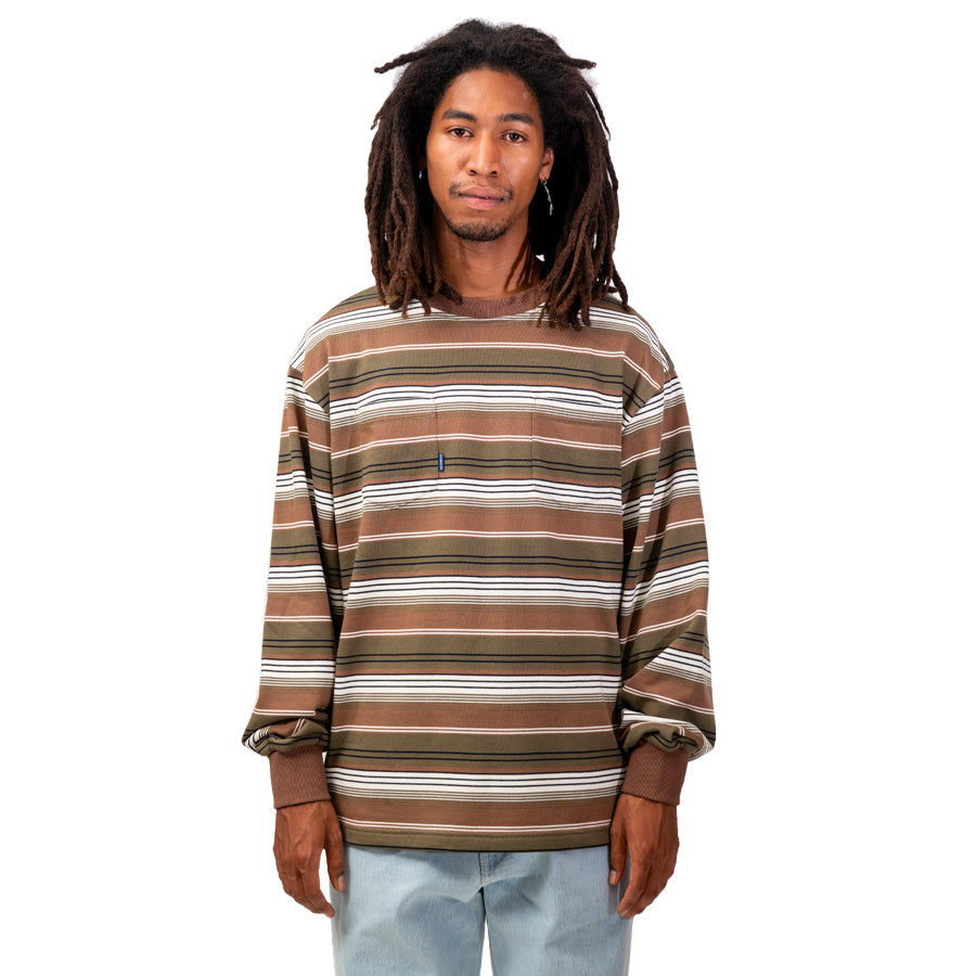 INTERBREED ( インターブリード ) French Terry Striped L/S Tee ボーダー ロングスリーブTシャツ