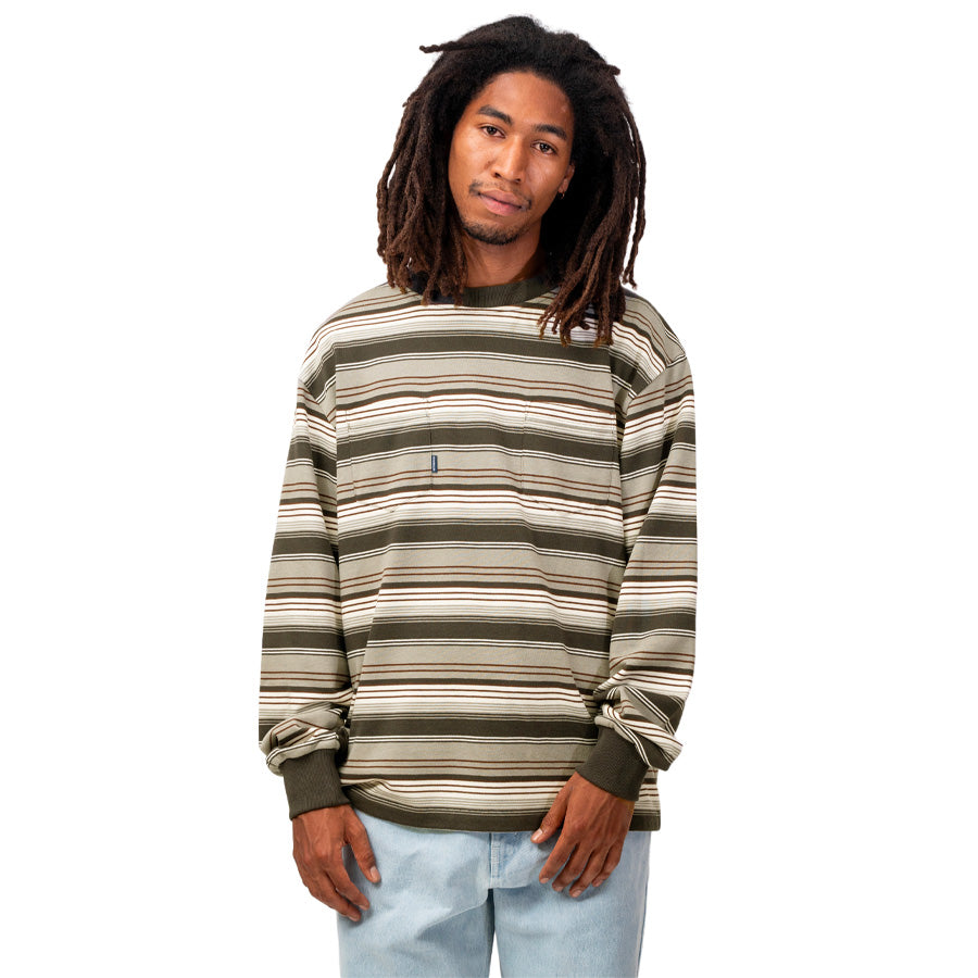 INTERBREED ( インターブリード ) French Terry Striped L/S Tee ボーダー ロングスリーブTシャツ
