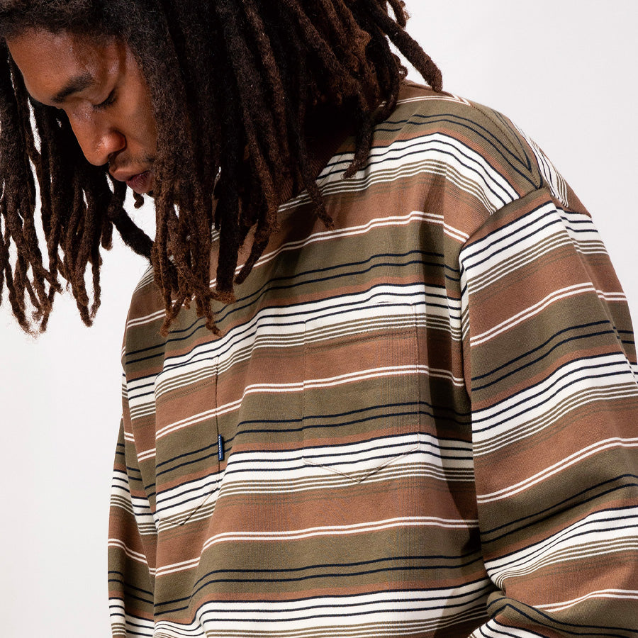 INTERBREED ( インターブリード ) French Terry Striped L/S Tee ボーダー ロングスリーブTシャツ