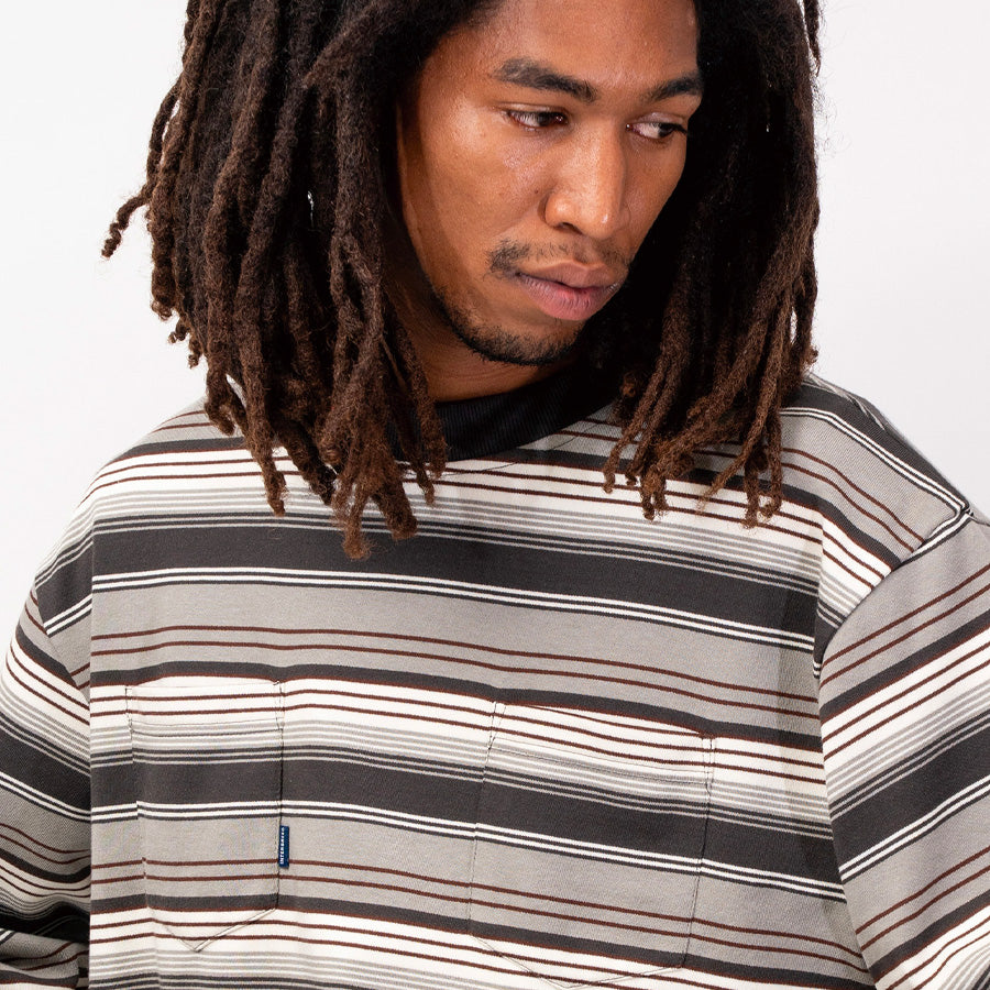INTERBREED ( インターブリード ) French Terry Striped L/S Tee ボーダー ロングスリーブTシャツ