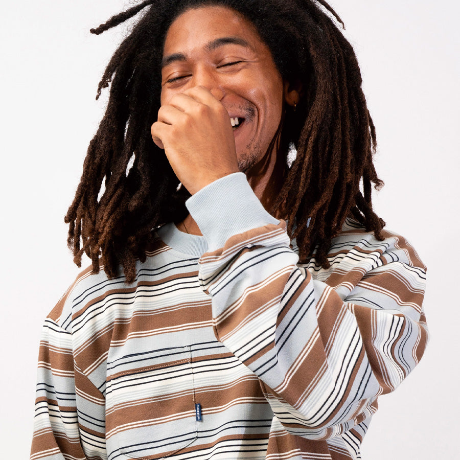 INTERBREED ( インターブリード ) French Terry Striped L/S Tee ボーダー ロングスリーブTシャツ