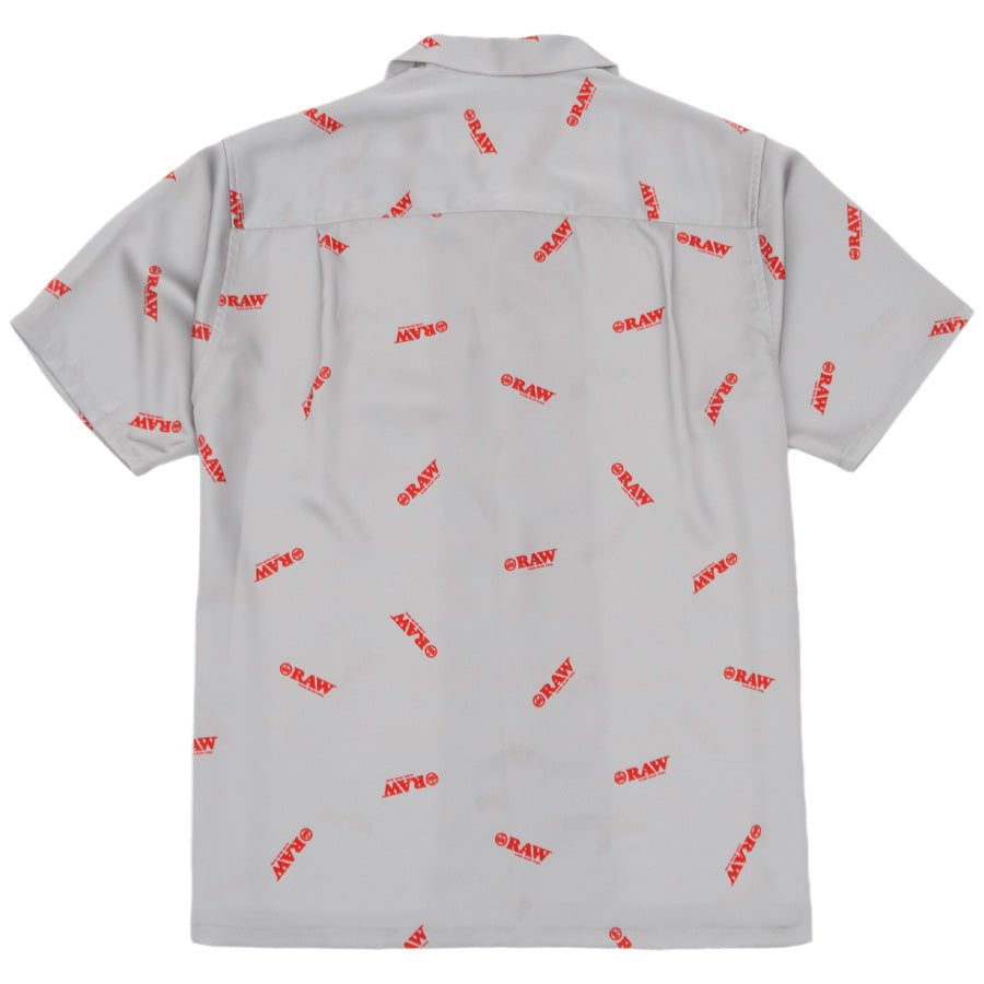 INTERBREED × RAW ( インターブリード ) Logo Open Collar Shirt
