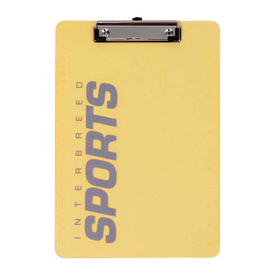 INTERBREED IB SPORTS Clip Board クリップボード クリアイエロー 正面 平置き IB26AW02