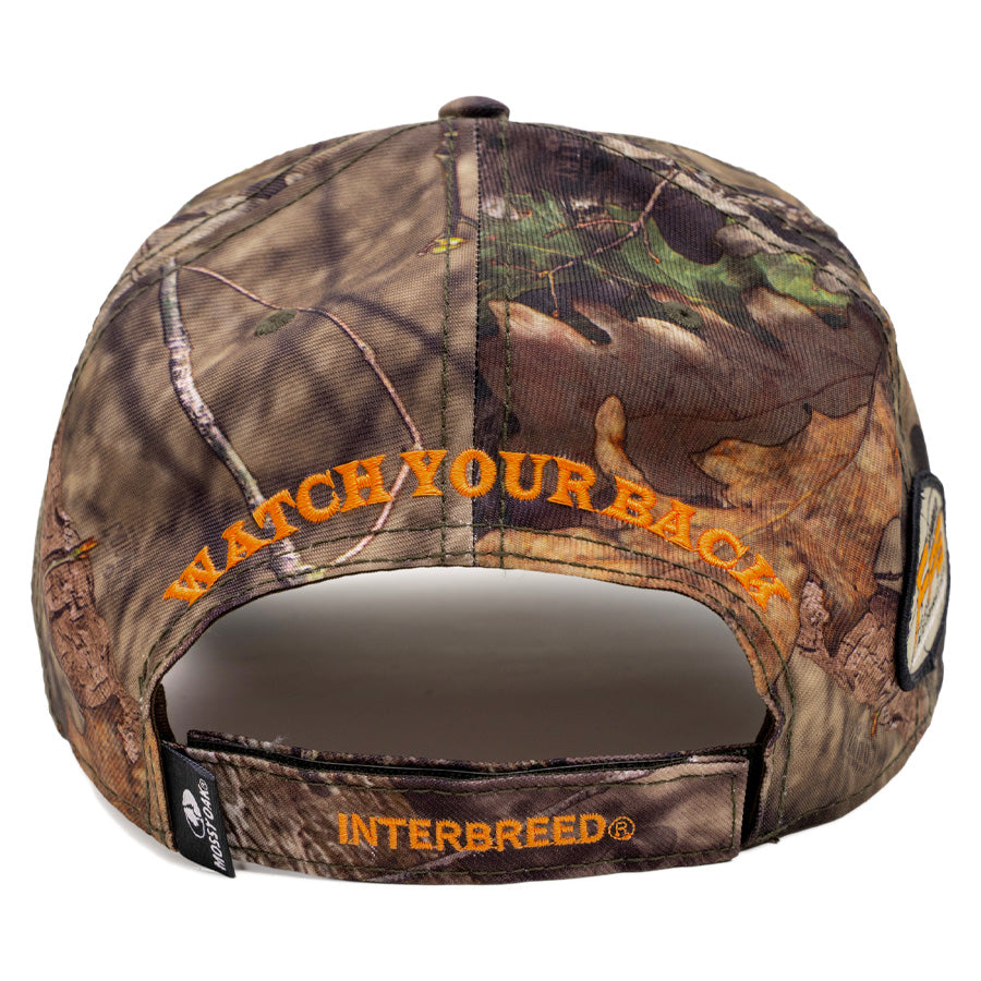 INTERBREED Mossy Oak Field Cap WATCH YOUR BACK 刺繍詳細