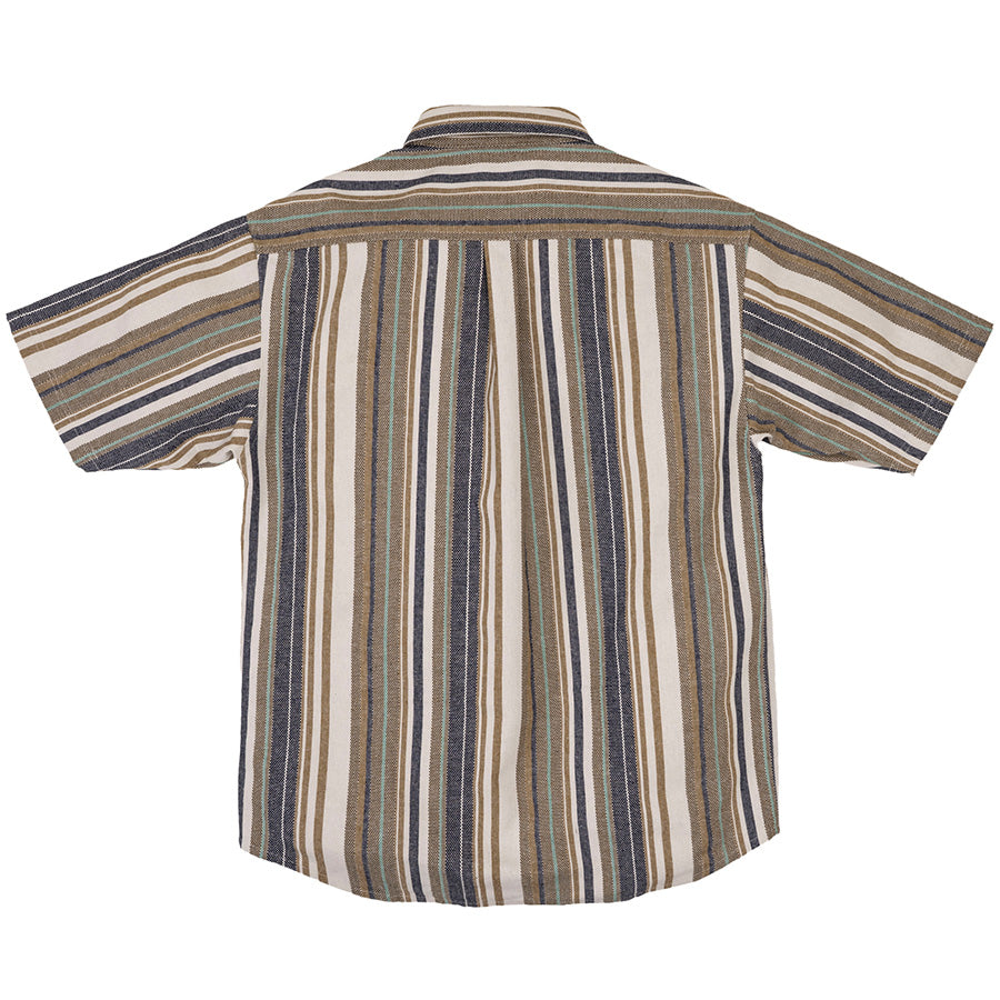 INTERBREED Multi Striped Summer Shirts ナチュラル 背面デザイン