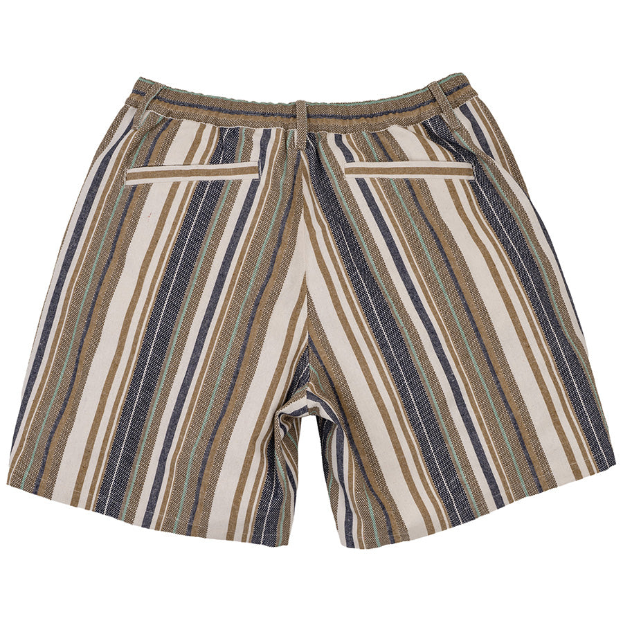 INTERBREED Multi Striped Summer Shorts ナチュラル 背面デザイン