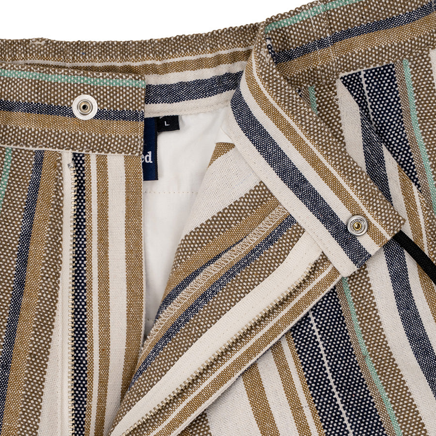 INTERBREED Multi Striped Summer Shorts ウエスト ファスナー仕様