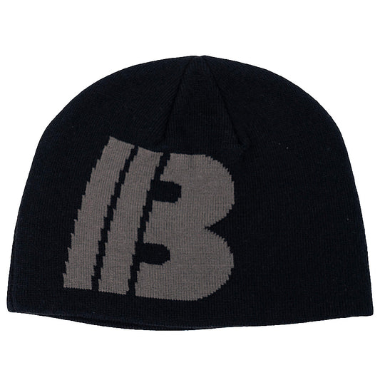 INTERBREED ROAD LOGO BEANIE ビーニー ブラック 正面 平置き IB26AW05