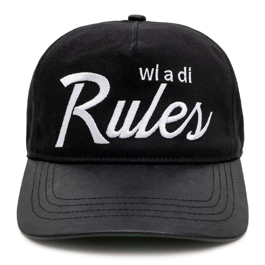 INTERBREED スナップバックキャップ ブラック 正面デザイン