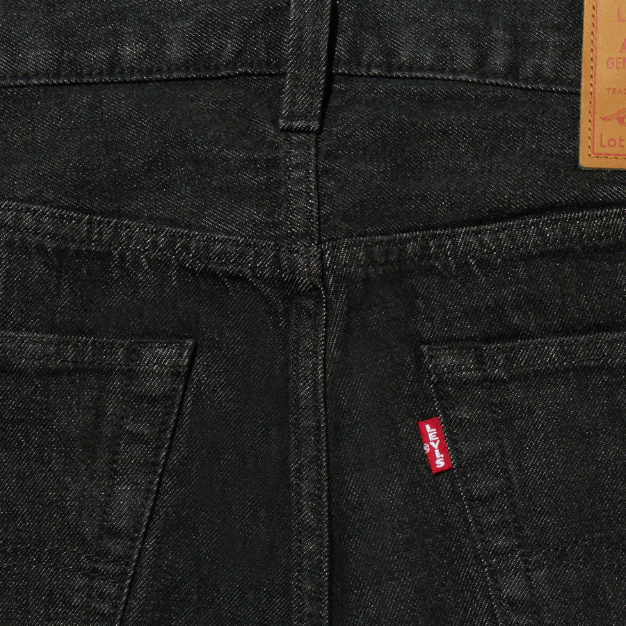 Levi's 501 ジーンズ ブラック セルビッチ ストレート メンズ