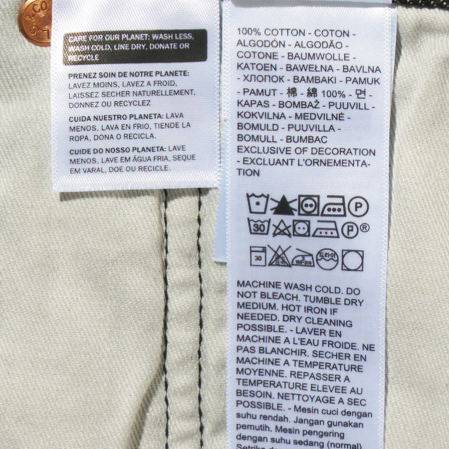 Levi's 501 ジーンズ ブラック セルビッチ ストレート メンズ