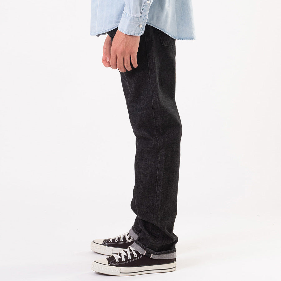 Levi's 501 ジーンズ ブラック セルビッチ ストレート メンズ スタイリング