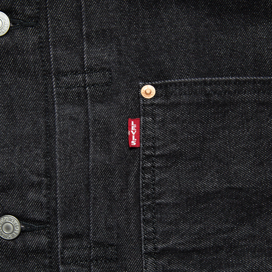 Levi's TYPE I トラッカージャケット セルビッジ ブラック メンズ