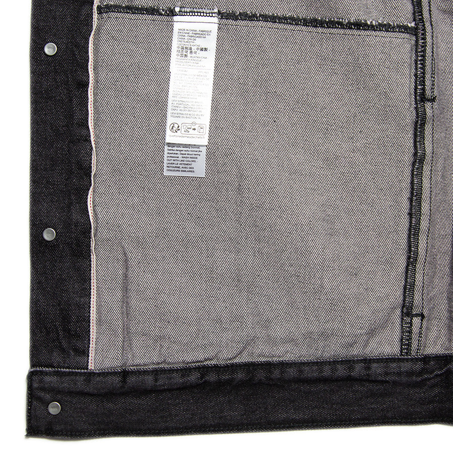 Levi's TYPE I トラッカージャケット セルビッジ ブラック メンズ